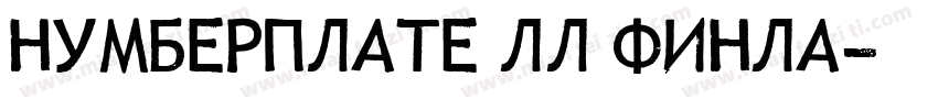 Numberplate LL Finla字体转换